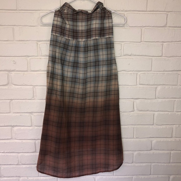 Free People Plaid ombré button up - Picture 4 of 8